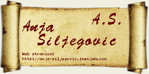 Anja Šiljegović vizit kartica